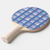 Raquette De Ping Pong Madras Plaid Blue et Purple (Devant Angle)