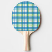 Raquette De Ping Pong Madras Plaid Green et Blue (Devant)