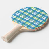 Raquette De Ping Pong Madras Plaid Green et Blue (Devant Angle)