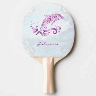 Raquette De Ping Pong Magenta Dolphin Personnalisé