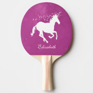 Raquette De Ping Pong Magenta Unicorn Ping Pong Personnalisé