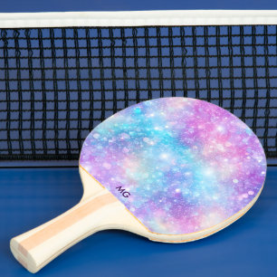 Raquette De Ping Pong Magnifique Fond Pailleté Coloré