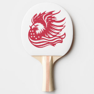 Raquette De Ping Pong Magnifique oeuvre numérique d'aigle patriotique