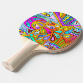 Raquette De Ping Pong Main Tirée Par EDDArt - Blah Blah Blah 1 (Devant Angle)