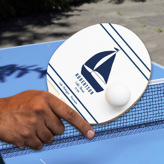 Raquette De Ping Pong Maison de lac familiale bleu marine nautique