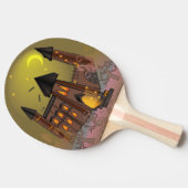 Raquette De Ping Pong Maison de sorcière éffrayante Halloween et château (Côté)