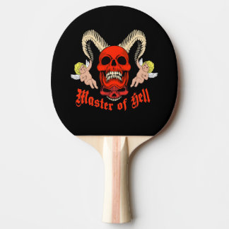 Raquette De Ping Pong Maître de l'Enfer Motif Gothique Crâne et Chérubin