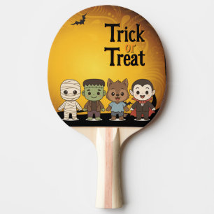 Raquette De Ping Pong Maman mignonne, Frankenstein, Dracula, loup-garou