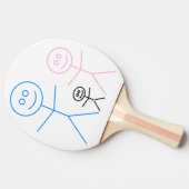Raquette De Ping Pong Maman papa & bébé en personnages en allumettes de (Côté)