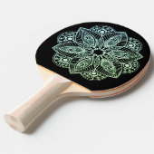 Raquette De Ping Pong Mandala Exotic Tribal Green Gradient (Devant Angle)
