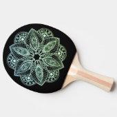 Raquette De Ping Pong Mandala Exotic Tribal Green Gradient (Côté)
