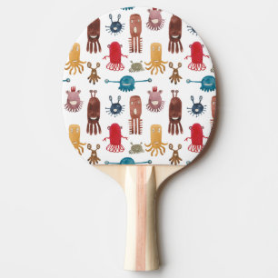Raquette De Ping Pong Mandala floral coloré : Vintage à main