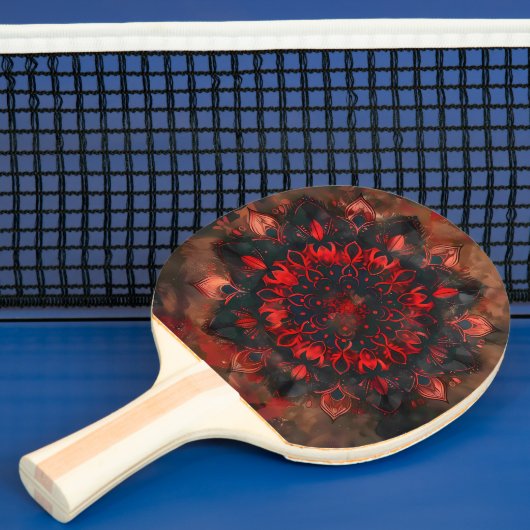 Raquette De Ping Pong Mandala foncé - Cadeau gothique Boho (Insitu)