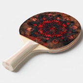 Raquette De Ping Pong Mandala foncé - Cadeau gothique Boho (Devant Angle)