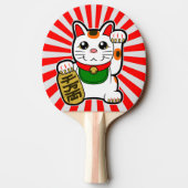 Raquette De Ping Pong Maneki Neko : Lucky Cat japonais (Dos)