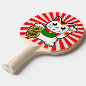 Raquette De Ping Pong Maneki Neko : Lucky Cat japonais (Devant Angle)
