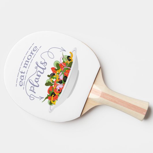 Raquette De Ping Pong Mangez plus de plantes frais motivation salade let (Côté)
