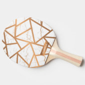 Raquette De Ping Pong Marbre blanc et doré (Côté)
