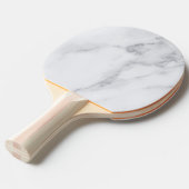 Raquette De Ping Pong Marbre Blanc Moderne et Propre (Devant Angle)