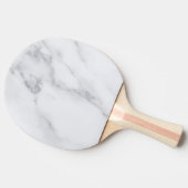 Raquette De Ping Pong Marbre Blanc Moderne et Propre (Côté)