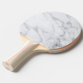 Raquette De Ping Pong Marbre Blanc Simple Moderne Propre (Devant Angle)