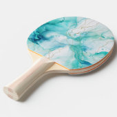 Raquette De Ping Pong Marbre d'encre Mint Aqua (Devant Angle)