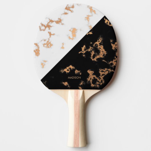 Raquette De Ping Pong Marbre noir et blanc (Devant)