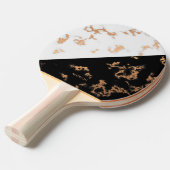 Raquette De Ping Pong Marbre noir et blanc (Devant Angle)