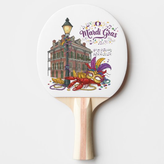 Raquette De Ping Pong Mardi gras (Devant)
