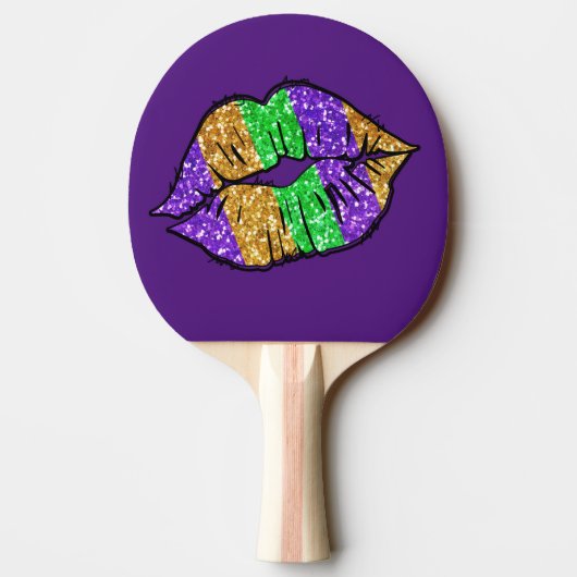 Raquette De Ping Pong Mardi Gras Kiss Ping Pong Paddle (Dos)