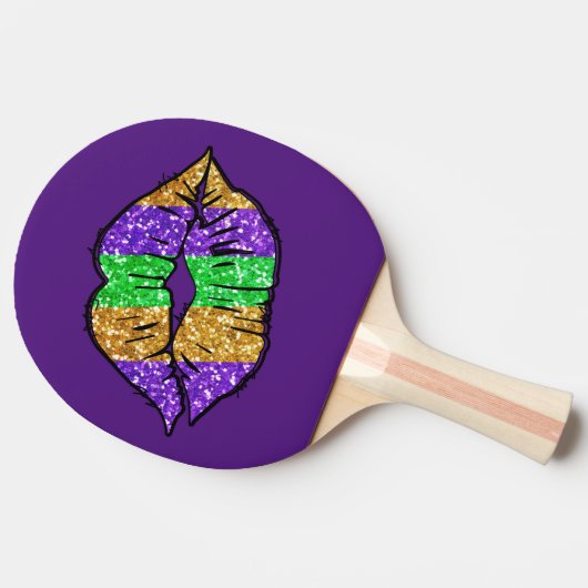 Raquette De Ping Pong Mardi Gras Kiss Ping Pong Paddle (Côté)