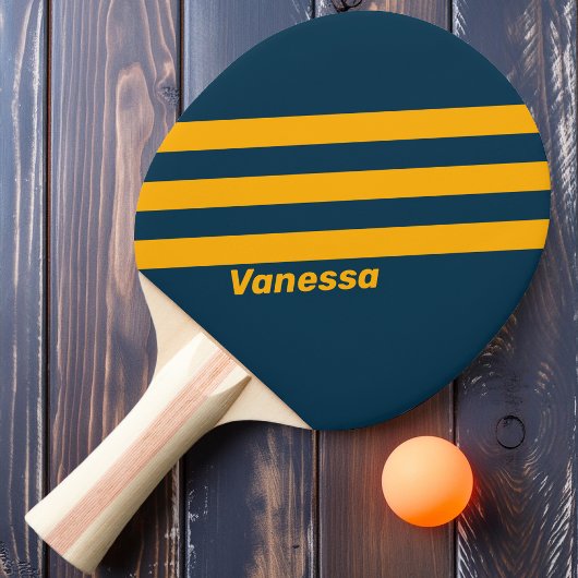 Raquette De Ping Pong Marée rétroéclairée trois bandes avec nom