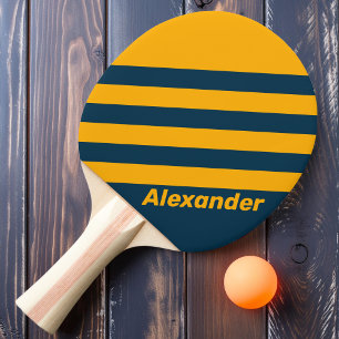 Raquette De Ping Pong Marée vintage Lune à deux bandes avec nom