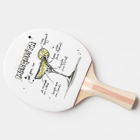 Raquette De Ping Pong Margarita Drink Recette Conception (Côté)