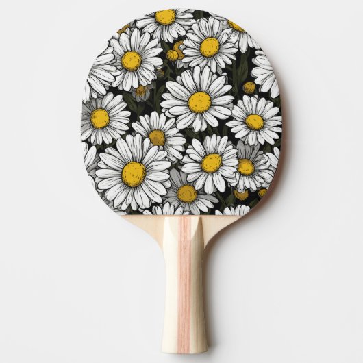 Raquette De Ping Pong Marguerites Style Comic (Devant)