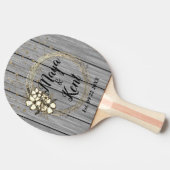 Raquette De Ping Pong Mariage de Parties scintillant florale de couronne (Côté)