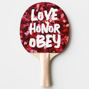 Raquette De Ping Pong Mariage FEMME AIME HONNEUR OBEY PING PONG PADDLES