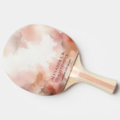 Raquette De Ping Pong Mariage Jeu Rose Gold Dust Aquarelle Signature (Côté)