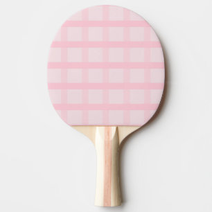 Raquette De Ping Pong Mariée Rouge et Motif Gingham Rose Thé Rose