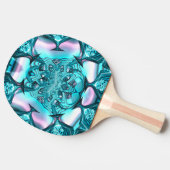 Raquette De Ping Pong ~MARSHMALLOWS ~ Bleu rose Original Fractal ~ Ping (Côté)