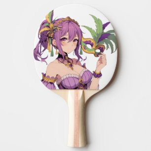 Raquette De Ping Pong Masque Anime Mardi Gras