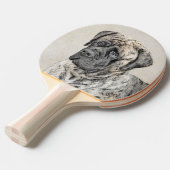 Raquette De Ping Pong Mastiff anglais (Brindle) Peinture - Chien Art (Devant Angle)