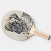 Raquette De Ping Pong Mastiff anglais (Brindle) Peinture - Chien Art (Côté)