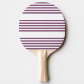 Raquette De Ping Pong Mauve violet blanc cinq bandes motif (Dos)