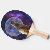 Raquette De Ping Pong Meerkat Sur Blue Moonlight Night Watch, (Côté)