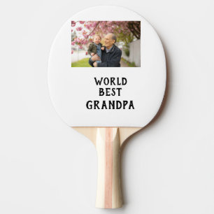 Raquette De Ping Pong Meilleur grand-père du monde photo nom fête des pè
