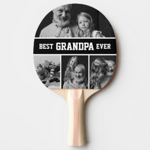 Raquette De Ping Pong Meilleur Grand-Père Jamais Photo Grand-Enfants Pin