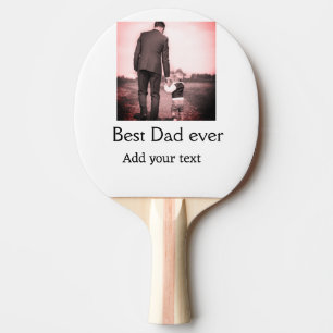 Raquette De Ping Pong Meilleur papa jamais ajouter nom image fête des pè