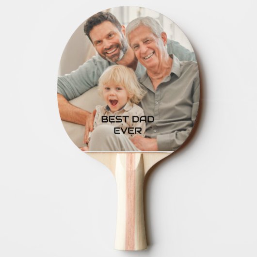 Raquette De Ping Pong Meilleur papa Jamais Père Famille Photos Papa (Dos)