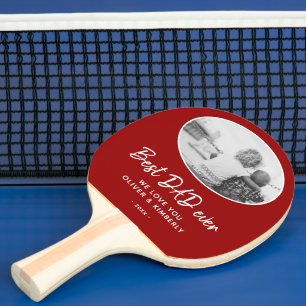 Raquette De Ping Pong Meilleur papa Jamais Rouge Moderne Cute Photo de l